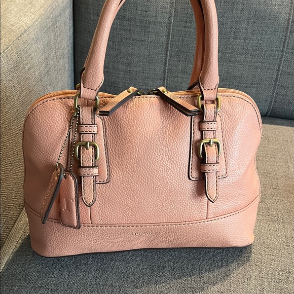 TIGNANELLO Blush Leather Handbag/Crossbody Satchel 11”x7.5”x5” Preloved - Picture 13 of 16